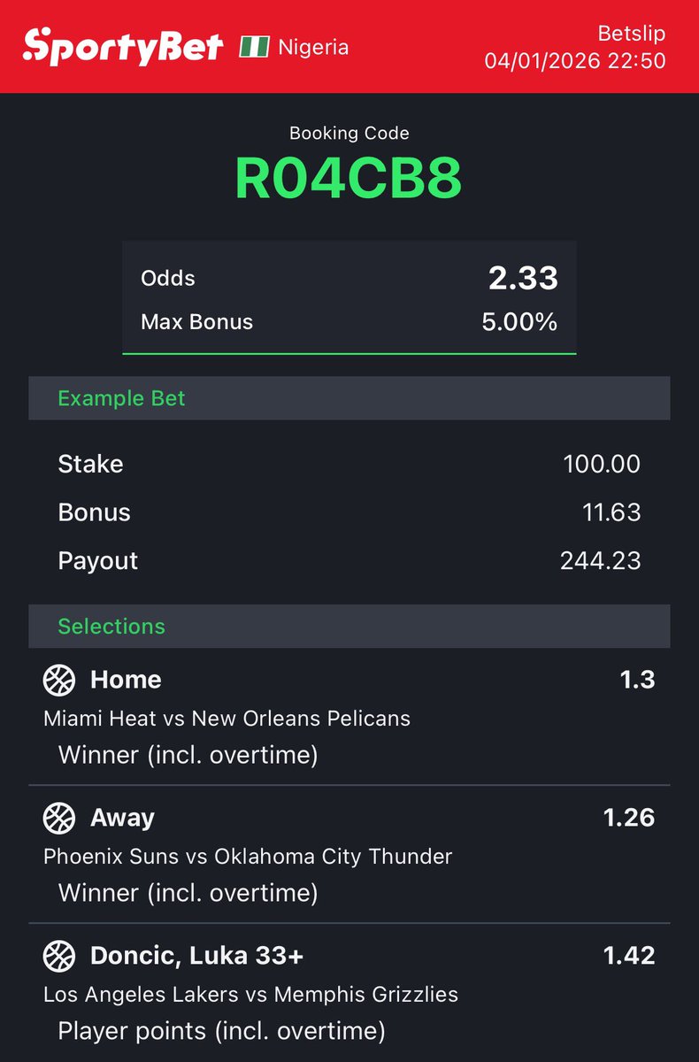 clattnn's tweet photo. #NBA BANKER MIDNIGHT BOOM 💥🏀

R04CB8 - 2 ODDS

LET’S WIN SOME🔥💰

#Sportybet #boom #lividpunts Livid https://t.co/pETieSuwra