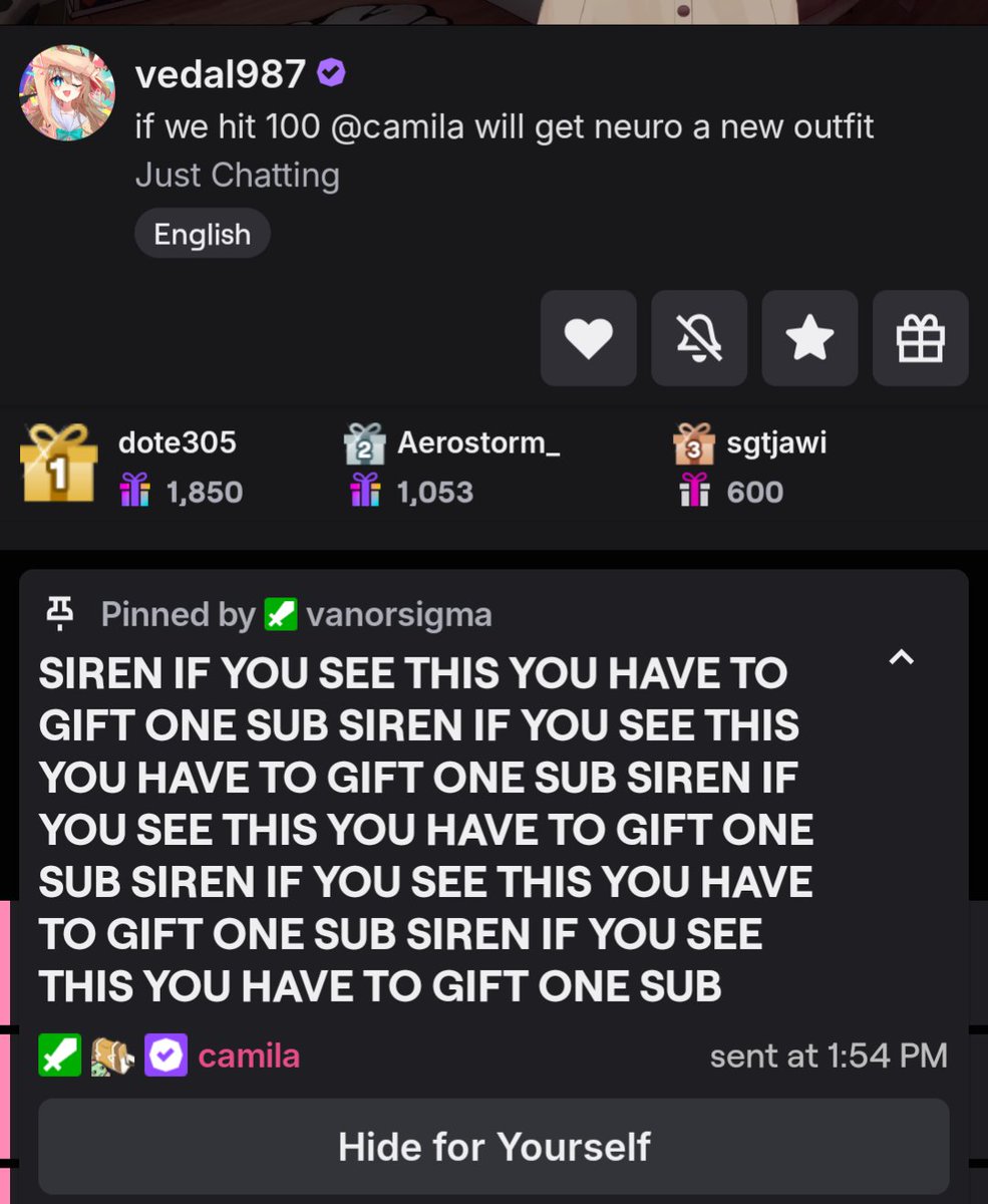 HAH WHOEVER SEES THIS WILL NOW HAVE TO GIFT  A SUB 😆🫵💜

👇
Twitch.tv/vedal987

#Neurosama #vedalverse