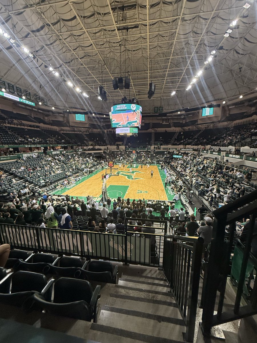 itsjuddin's tweet image. We are in OT vs a conference opponent (we lost to 7 straight times) and this is our home crown advantage… 

@RHiggins_USF @CoachBHodgson we need tailgating permitted for basketball games.