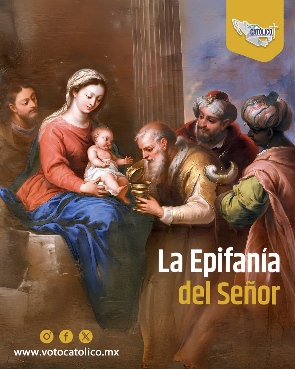Este domingo cuatro de enero celebramos la Epifania del Señor.

Solemnidad que rememora el MOMENTO en el que Jesús se da a conocer por primera vez ante los Reyes Magos, quienes lo reconocieron como el Rey del mundo, el hijo de Dios hecho hombre.

#EpifaniaDelSeñor

#ReyesMagos