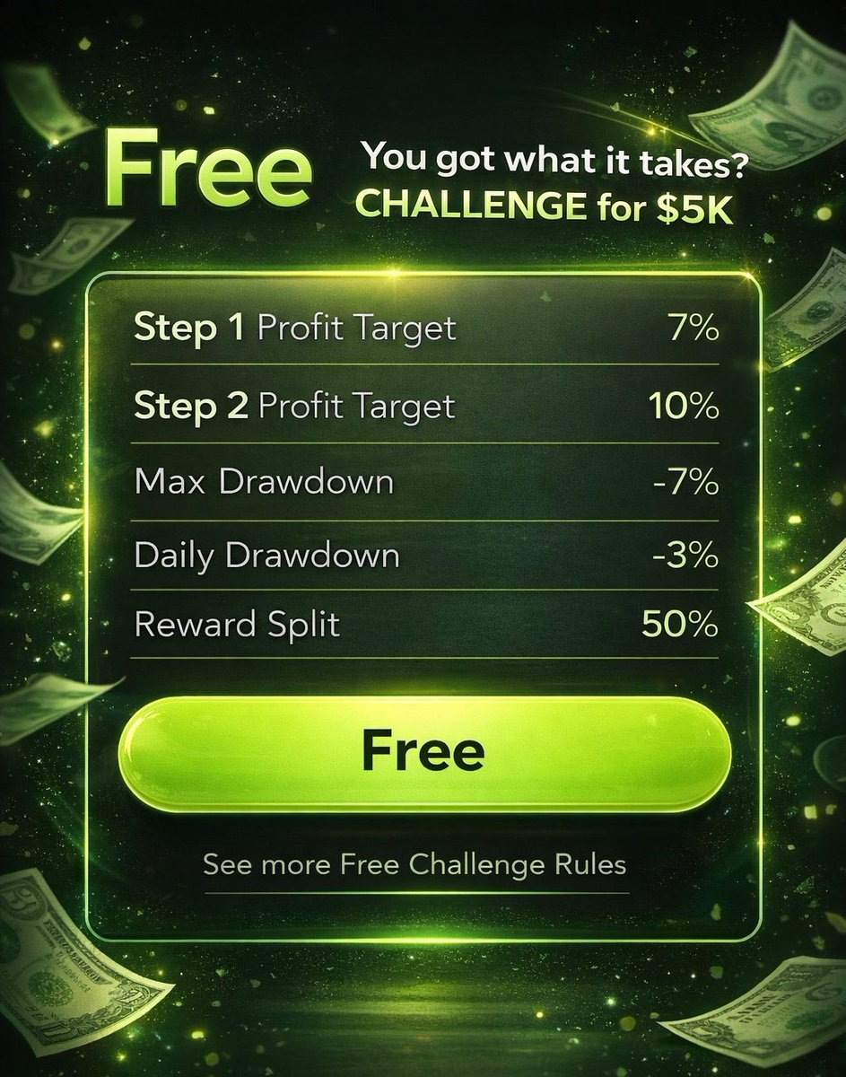 🎁 𝗙𝗥𝗘𝗘 $𝟱𝗞 𝟮 𝗦𝗧𝗘𝗣 Funded Account! 🎁

Ready to win? Here’s how 👇

1️⃣ Follow: <a href="/PT_TRADERS_/">PT TRADERS</a>  <a href="/risers343/">RISE</a>  <a href="/NovaXTrade/">NovaTradingCommunity</a> 

2️⃣ Like + Retweet + Tag 3 Friend 

3️⃣ Comment “Free 5k”  

4️⃣ Join Discord to claim: 
discord.gg/N2WKgMrDZ

⚡ Don’t wait—Claim yours today! 🚀