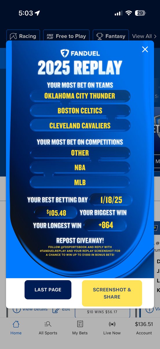 DonImusEyebrows's tweet photo. @FDSportsbook #FanDuelReplay https://t.co/vTRfv1PGzR