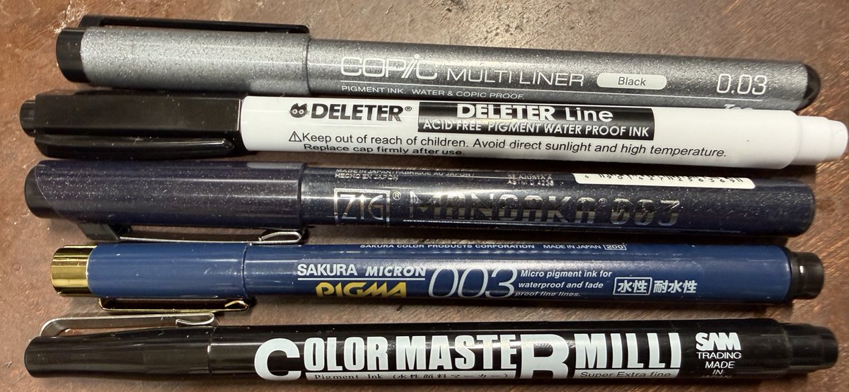 世界堂で手に入る0.03mmのミリペン比較