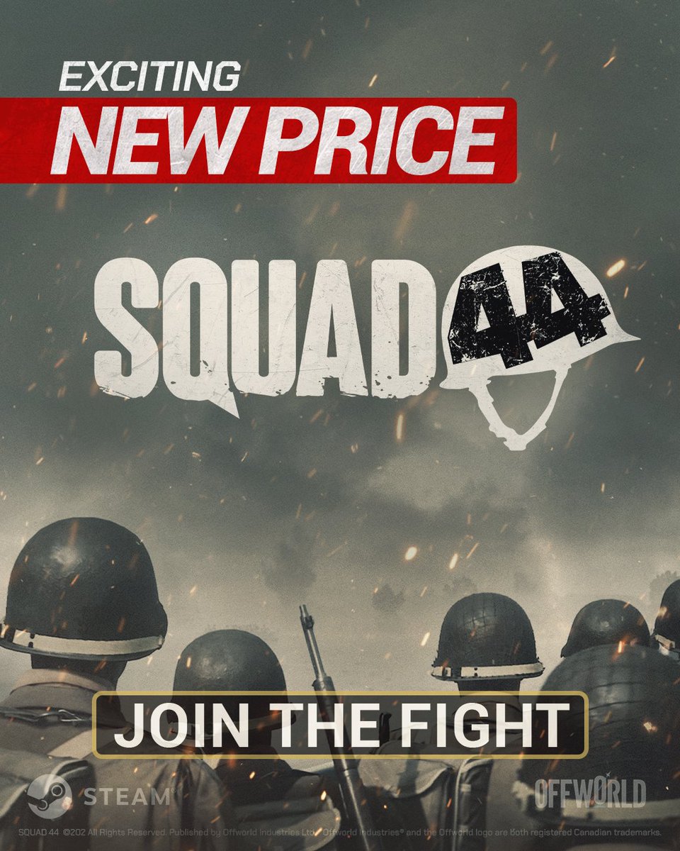 JoinSquad's tweet photo. Team up and join the frontline in Squad 44, the most authentic tactical WW2 shooter. https://t.co/WpEe7woEjp