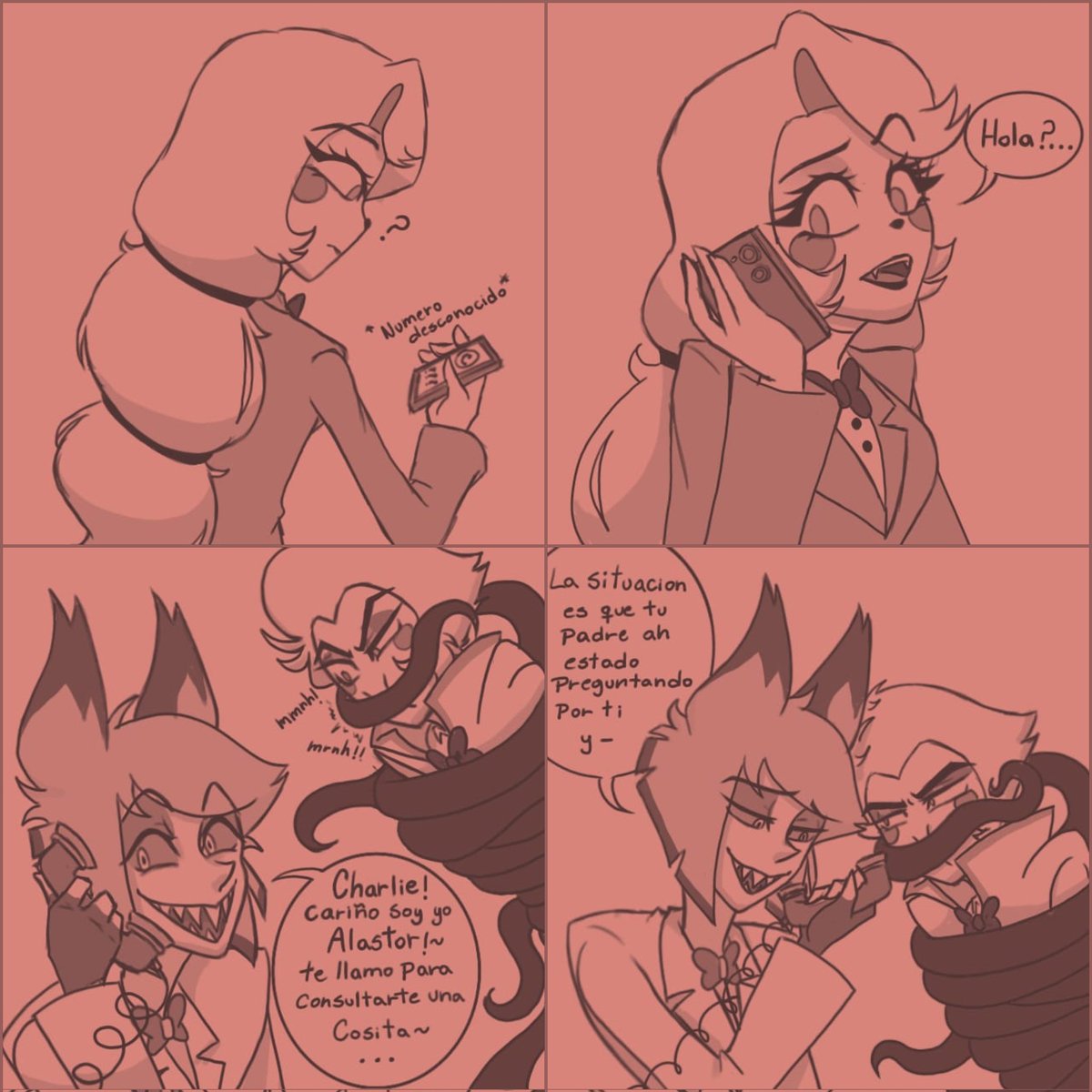 con_hmm's tweet photo. Parte 2 de "El nuevo plan de Alastor🍎✨️~"   fue rapido porque la parte 1 ya la tenia lista de hace rato jajaj 

#Radioapple #HazbinHotel #Alastor #LuciferMorningstar #alastorxlucifer #LuciferxAlastor #HazbinHotelFanart https://t.co/EGoU9cweG3