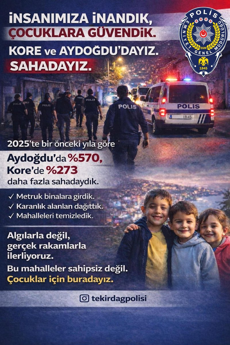 <a href="/iryatr/">Irya Intelligence</a> Hep oradayız gençlerimizi cocuklarimizi korumak için daha daha çok orada olacağız.

Uyuşturucuyla mücadelede sesimizi de sözümüzü de insanımıza kırmadan yükseltmeye devam edeceğiz.

Aydoğdu‘da polisler bazen baba şefkati ile iyilerle kötüleri ayırt etmeye çalışıyor.

Tarihin