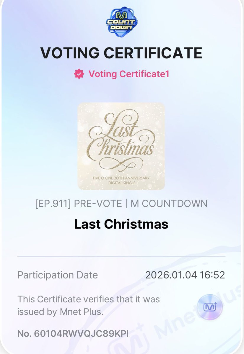 AlphaFemale1_'s tweet photo. MCOUNTDOWN PRE-VOTING‼️
🗳️ VOTE #FIVEOONE #Last_Christmas
🔗 https://t.co/z34GVerN8n https://t.co/YrJKWbFwzQ