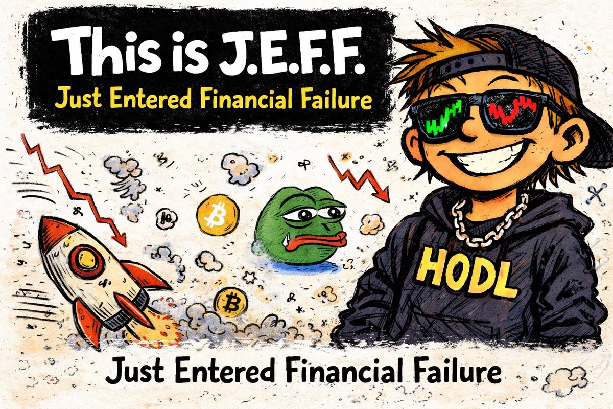 thisisjeff420's tweet image. This is J.E.F.F.
Just Entered Financial Failure.

He always buys top because of Pump.Fun hype
He always sells the bottom after gettin rugged
He always believes, even after gettin rekt

Anyways…We’re all Jeff…sometimes

Launch in Development - No official CA - all…