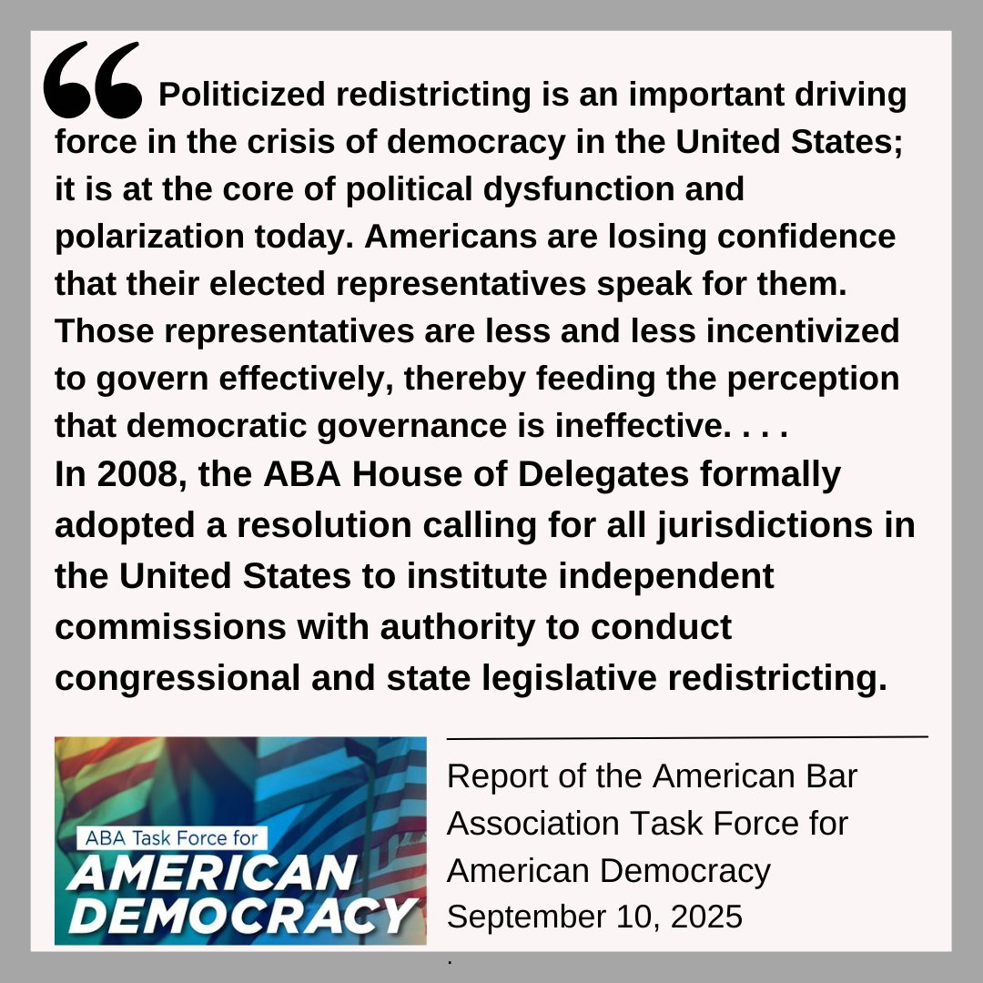 FairDisPAChestr's tweet image. There are things we can't control. 
But we all can do SOMETHING.
Read this @ABAesq report, note the serious concern, then look closely at the 1st 2 recommendations. 
@FairDistrictsPA is working on both. 
So join us. Start here: actionnetwork.org/petitions/join…