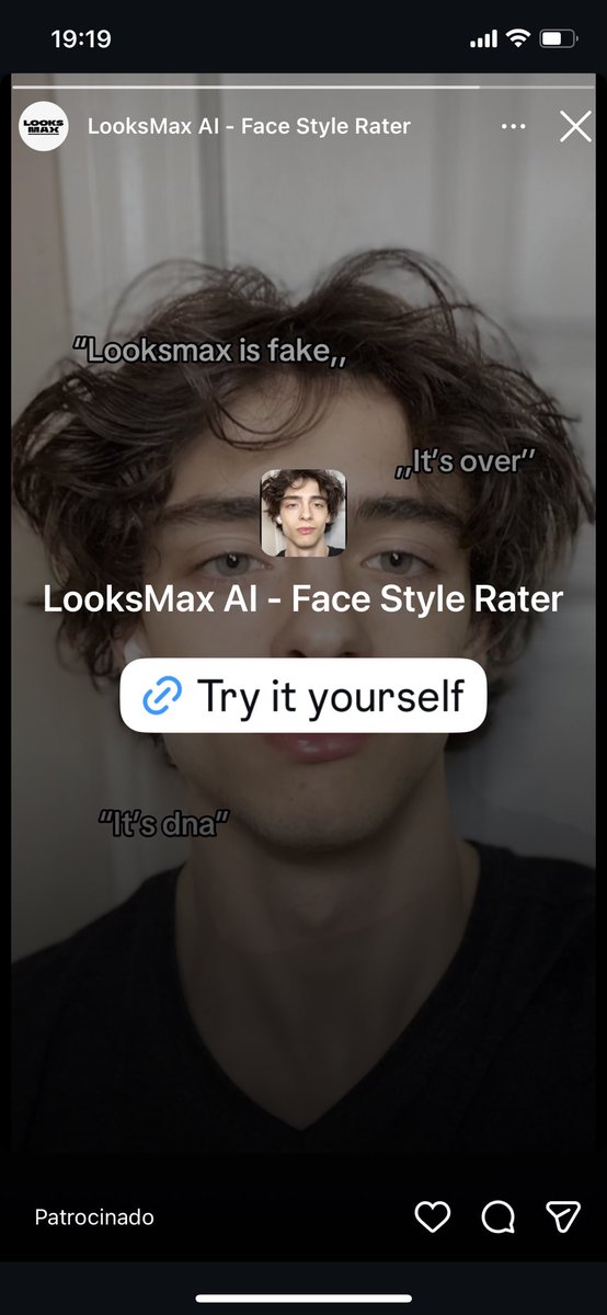 A propaganda que passou no meu story…