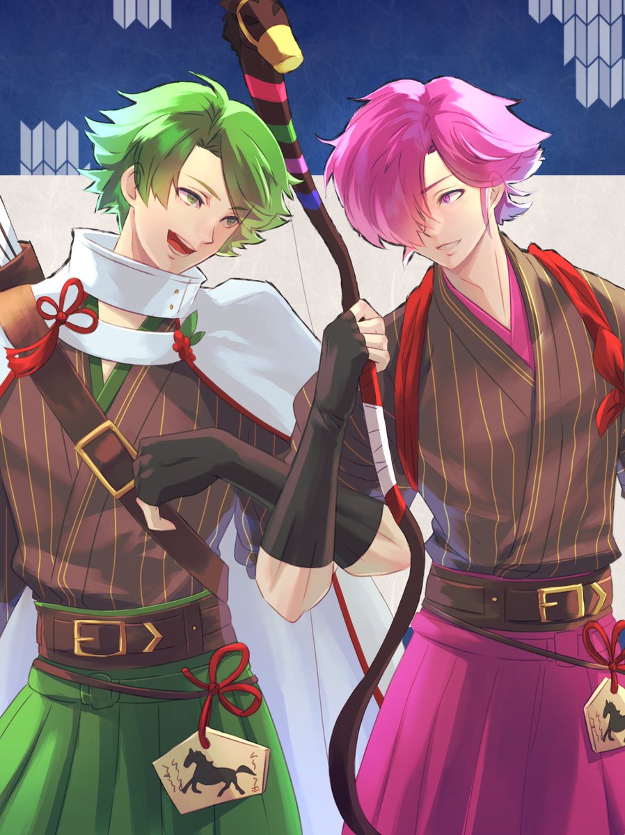 FE紋章の謎のカイン、ザガロ、ウルフのお正月の絵描いてみました。
#ファイアーエムブレム
#イラスト