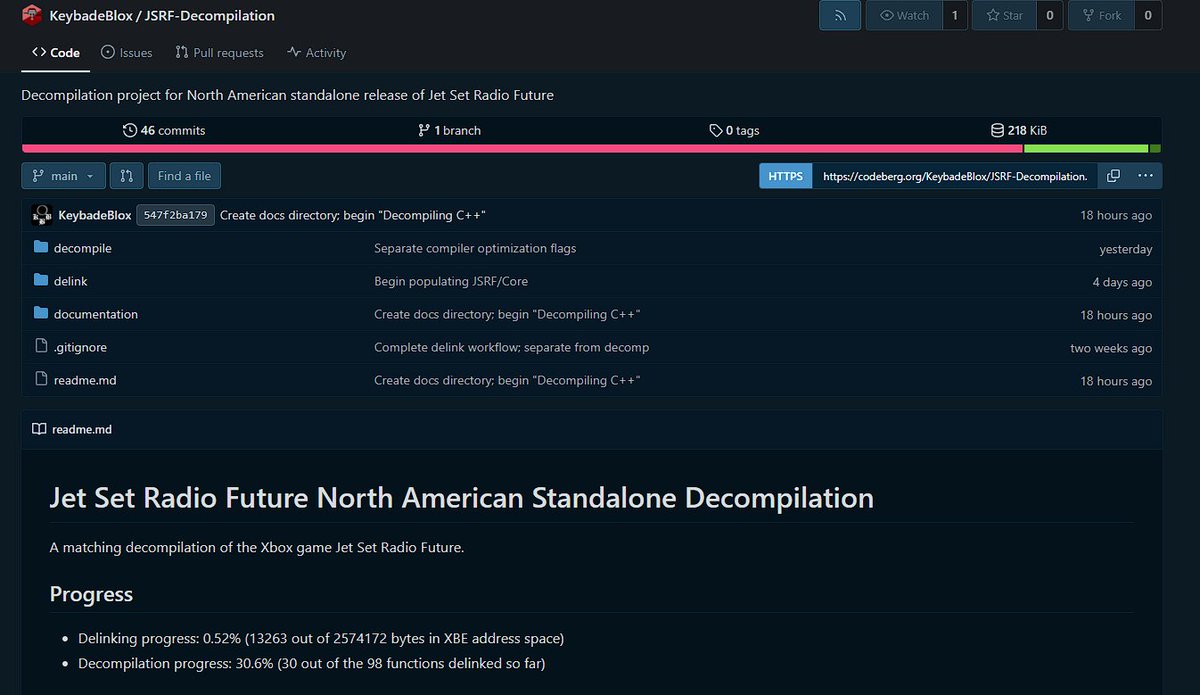 __Bagboi__'s tweet image. Decompilation project for Jet set radio Future is underway!!!

codeberg.org/KeybadeBlox/JS…

please join their discord if anyone wants to help out.