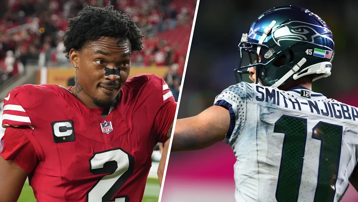 49ersSportsTalk's tweet image. In two games this season, when matched up with #49ers CB Deommodore Lenoir (@Dmo_lenoir), Seahawks WR Jaxon Smith-Njigba had a whopping:

0 Catches
0 Yards 
0 TDs