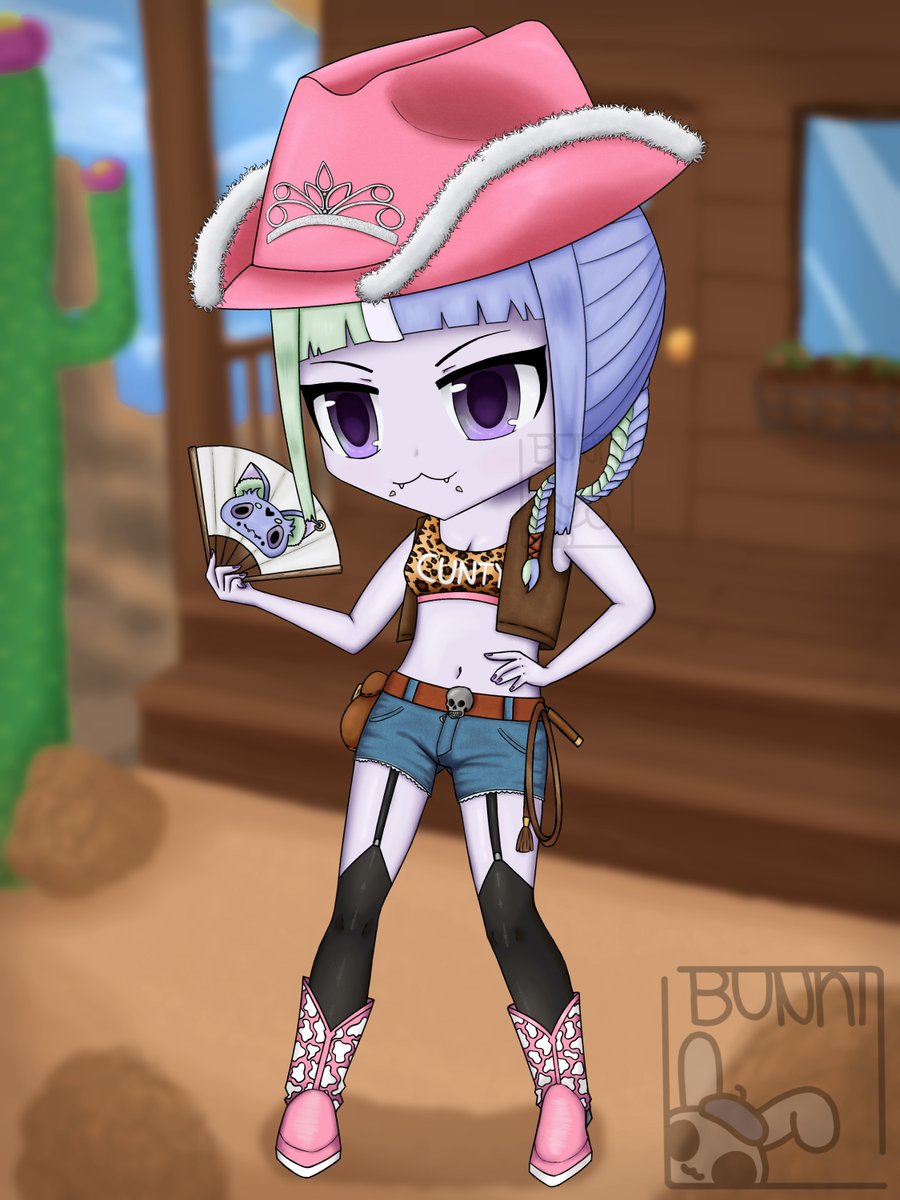 Cunty County Country style 🤠🐎  @/thebunh3ad 
#vtuber #fanart