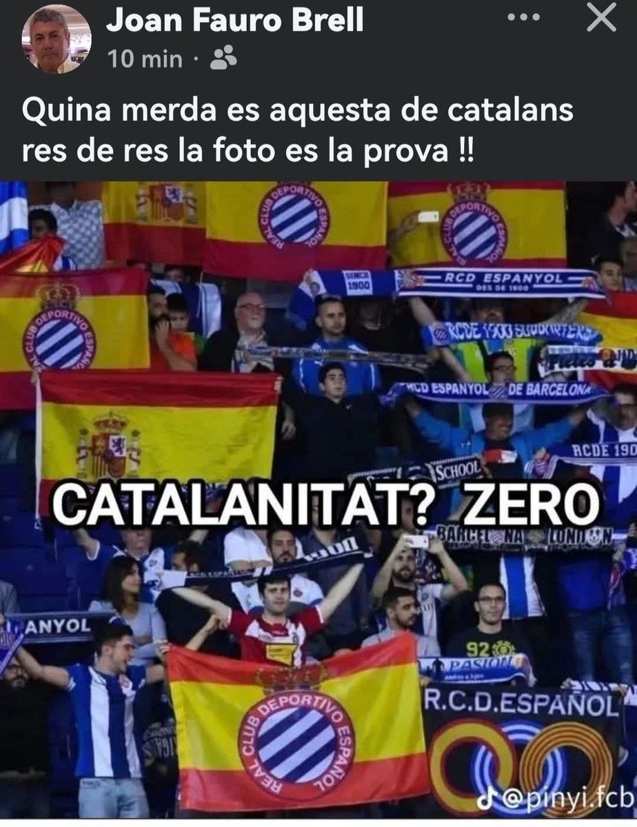 Esta es la catalanidad estilo PP o VOX de la q alardea esta gentuza
