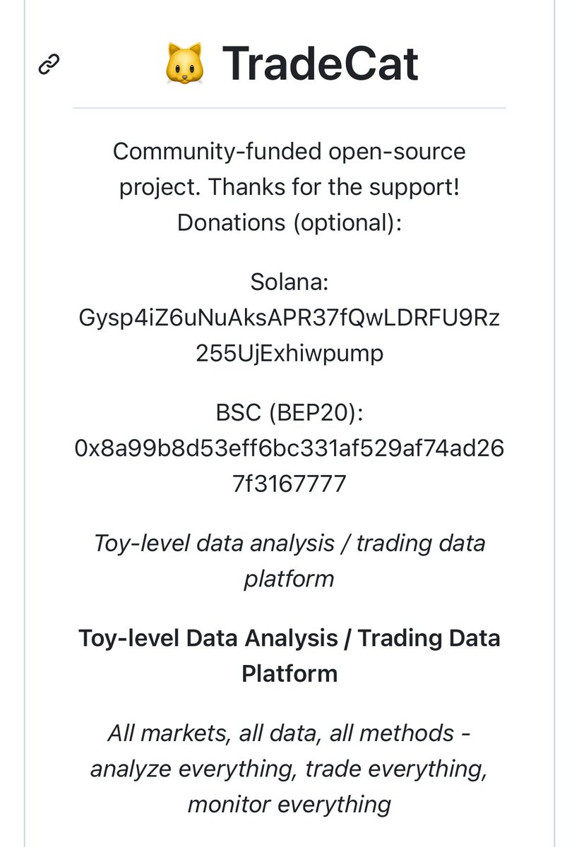 The dev put our CA back in the GitHub and in his bio! 🫡 

He will be up in a few hours and we will discuss more, I’m sure he is very happy now that he is receiving the fees.

He’s pretty tired right now as he streamed himself coding on X for over 10 hours last night.

It’ll be