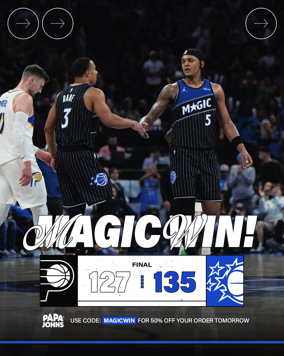 OrlandoMagic's tweet image. WAGIC WIN 🪄