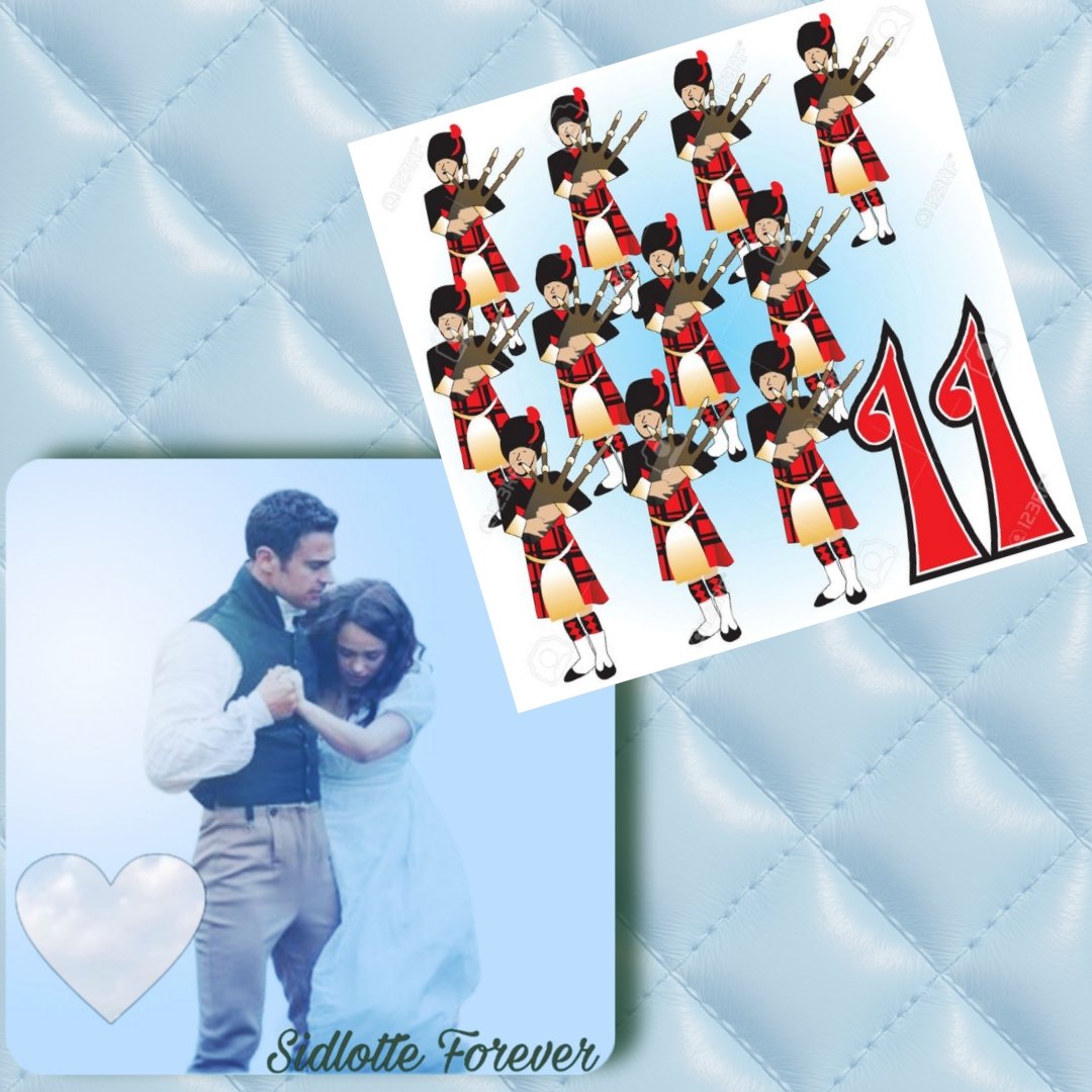 EmmaDanGee's tweet image. #SidlotteForever #LastAustenHero #SanditonSeason1 #SaveSidneyParker #SidlotteOrNothing
#JASanditon
Sidlotte =Sanditon, @masterpiecepbs ‼️

~On the 11th day of Christmas my true love sent to me
11 pipers piping ~❤️