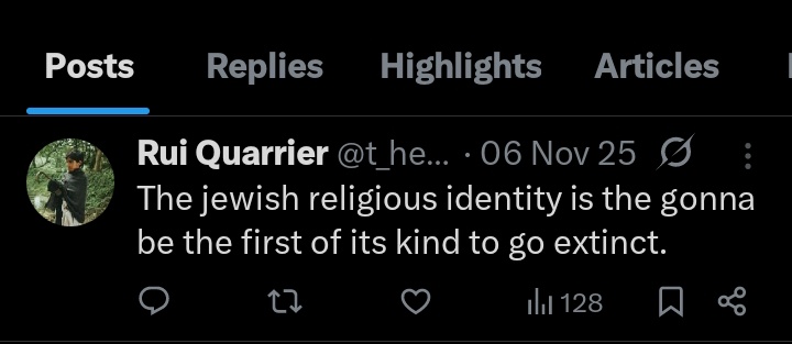 t_heDarkJester's tweet photo. @EraOfMemes @aravind I guess you are talking about this tweet but unfortunately you lack the cognitive capacity to understand what i meant and mean even now.I meant that the jews are very much indifferent to their theistic principles thus that theistic identity will go extinct and i am not a muslim. https://t.co/rmxzOs8jc7