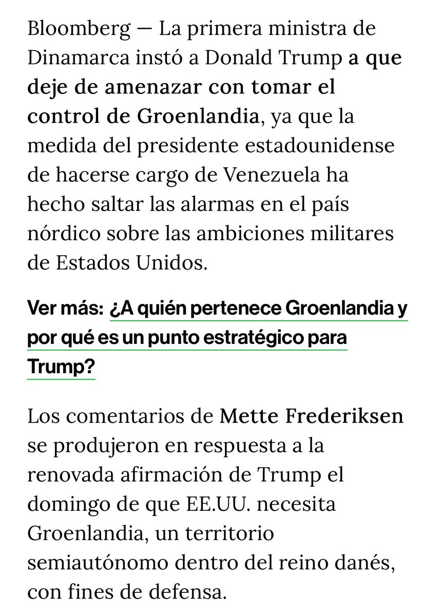 PabloIglesias's tweet photo. 🇺🇸🇩🇰🇪🇺🇬🇱 Llegados a este punto, la UE debería persuadir a Dinamarca (país de la OTAN) de que tenga sentido práctico y entregue Groenlandia a EEUU de una vez. Ni Francia (aunque tenga armas nucleares) ni el resto de socios la UE defenderían a Dinamarca de EEUU. Si ya total 🤷🏽… https://t.co/4uoGvhmykQ