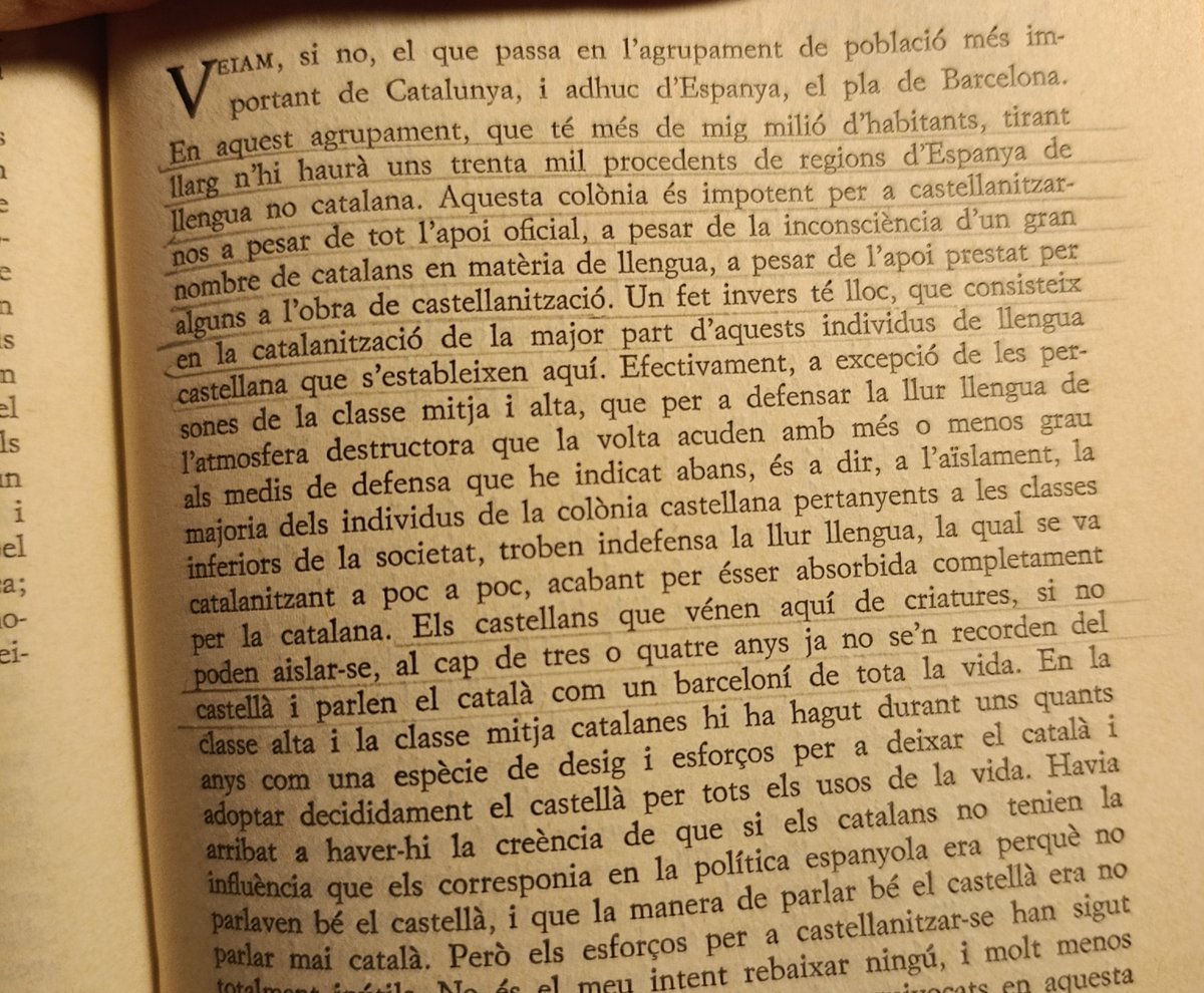 PunsodaRicart's tweet image. Un article de Joaquim Casas-Carbó de l'any 1894, quan la proporció a l'Àrea Metropolitana de Barcelona era de 30.000 castellanoparlants per 533.000 catalanoparlants. 

Fa 130 anys els castellanoparlants eren un 5,6% a l'AMB. Jutgeu vosaltres què ha passat.