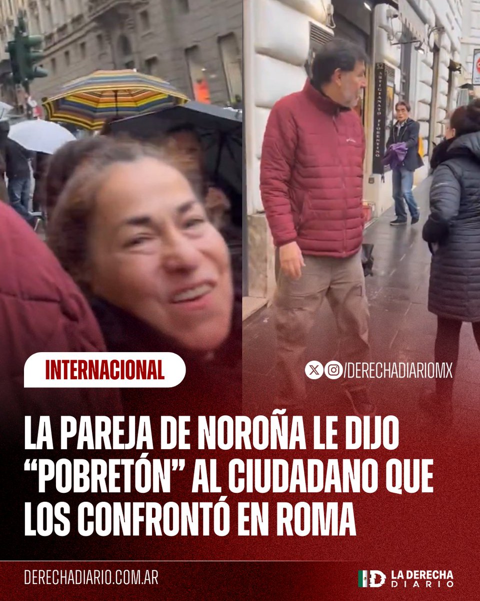 DerechaDiarioMX's tweet image. 🇲🇽🇮🇹 | NO HAY NADA MÁS CLASISTA QUE UN ZURDO ENOJADO: La pareja del pestilente changoleón Fernández Noroña, le dijo "pobretón" al ciudadano que los confrontó mientras vacacionaban en Roma con los impuestos de la gente.