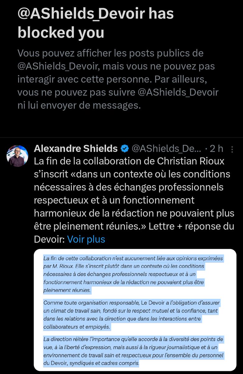 MaximeAC's tweet image. Décidément, Le Devoir et les opinions divergentes... @ashields_devoir