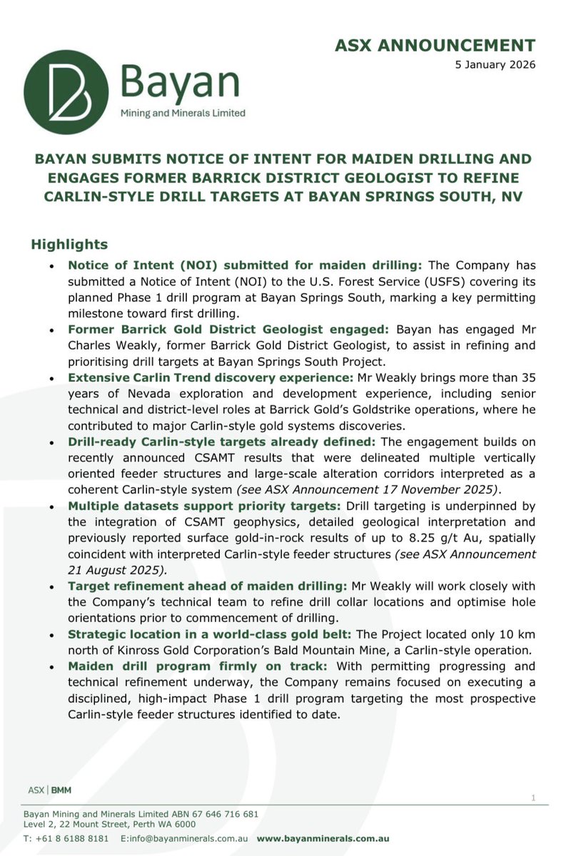 Bayan Mining and Minerals tweet media