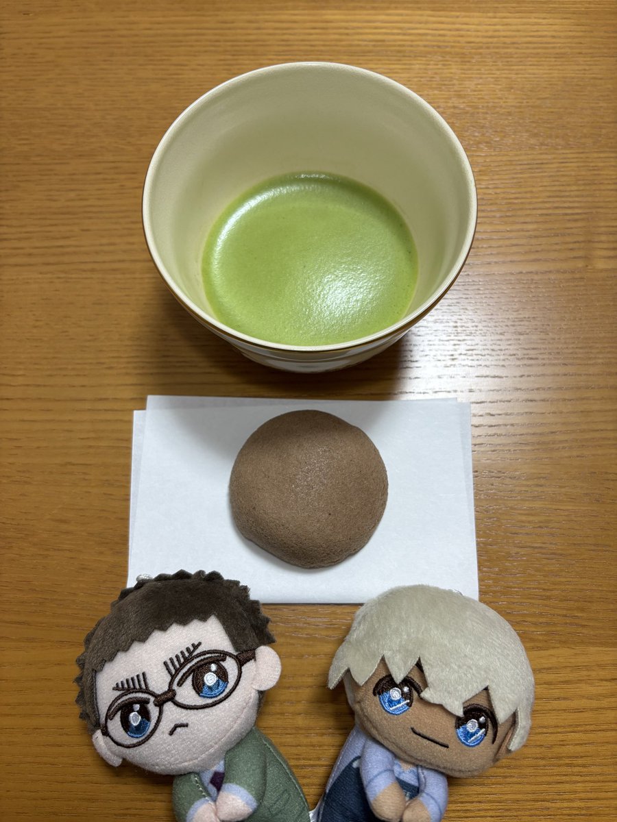 仕事始め！
お抹茶とふわふわを食して心を整える、！