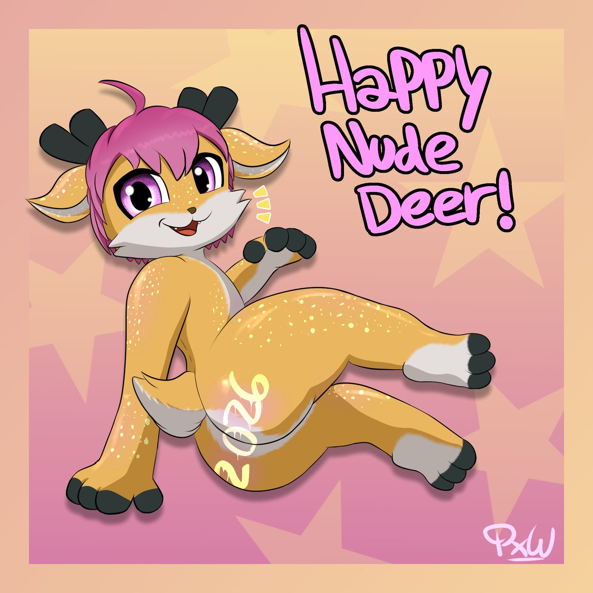 A bit late but... Happy nude deer!

#furry #deer #HappyNewYear2026