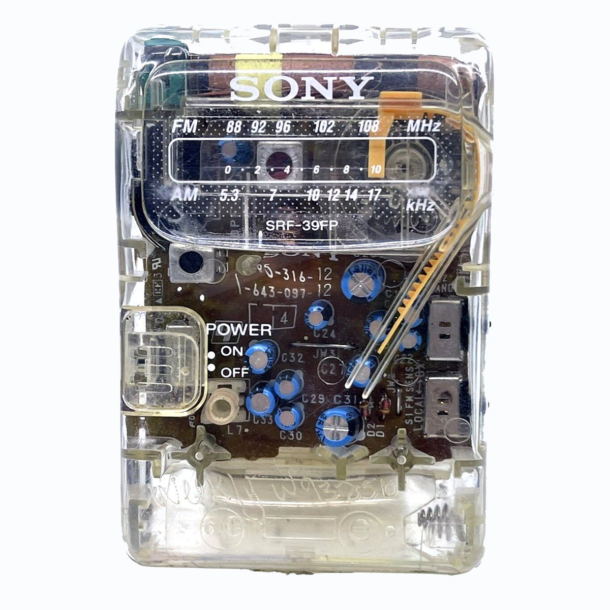 obsoletearchive's tweet image. 1992 Sony SRF-39FP Prison Radio