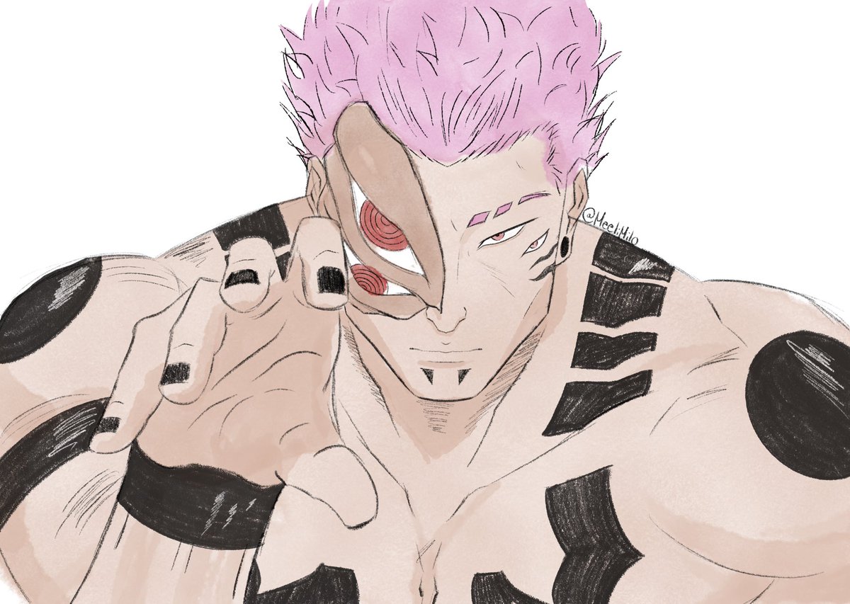 MeeliMilo's tweet image. #Sukuna redraw of a manga panel 😛