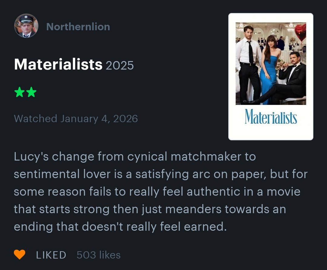 NorthernIion_LP's tweet image. movie so ass he just left a normal review