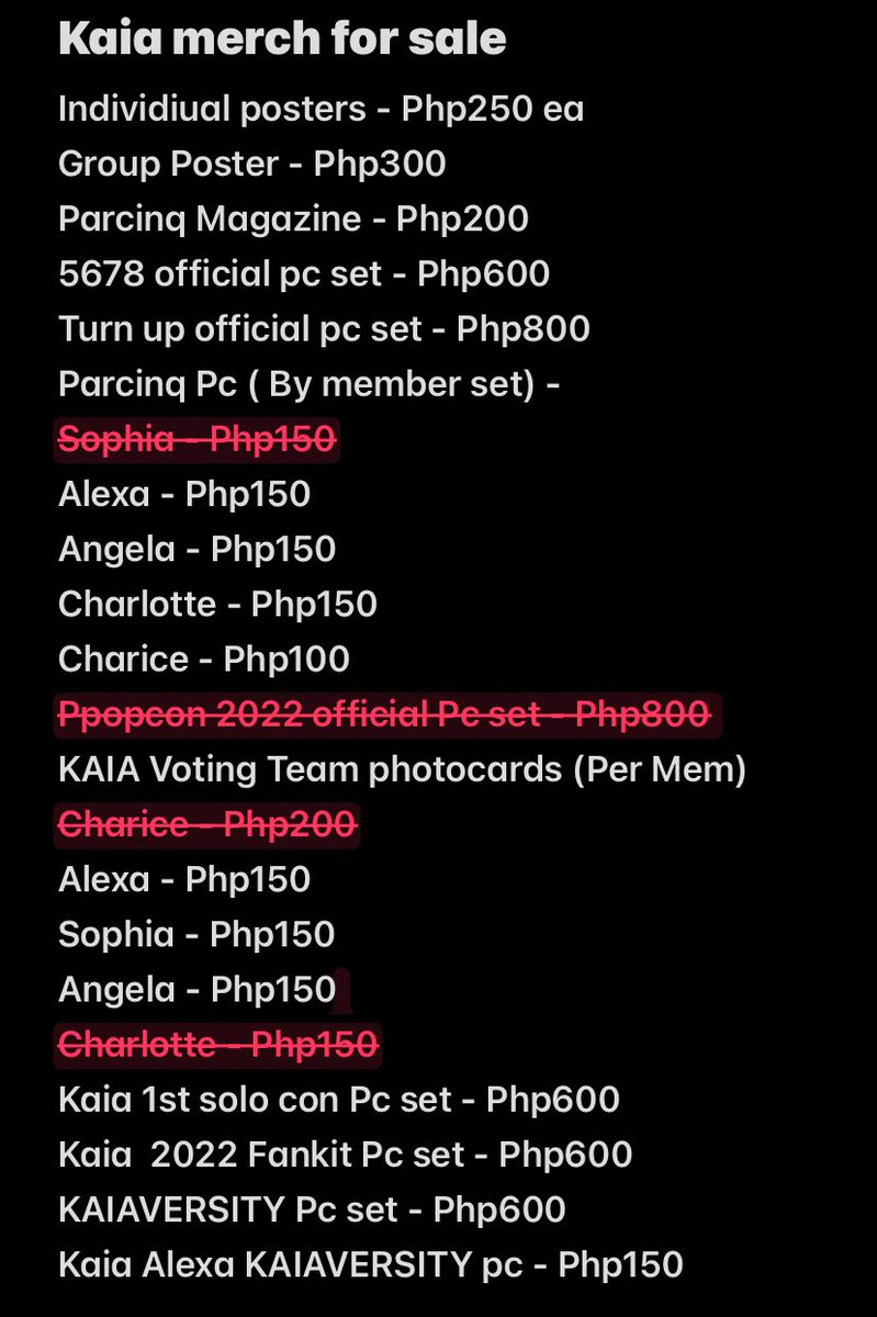 Merch that’s still available 🥹
Wts || Lfb

#KAIA <a href="/KAIAOfficialPH/">KAIA Official</a> <a href="/KAIA_Members/">KAIA Members</a> #KAIA_Charice #KAIA_Alexa #KAIA_Sophia #KAIA_Angela #KAIA_Charlotte