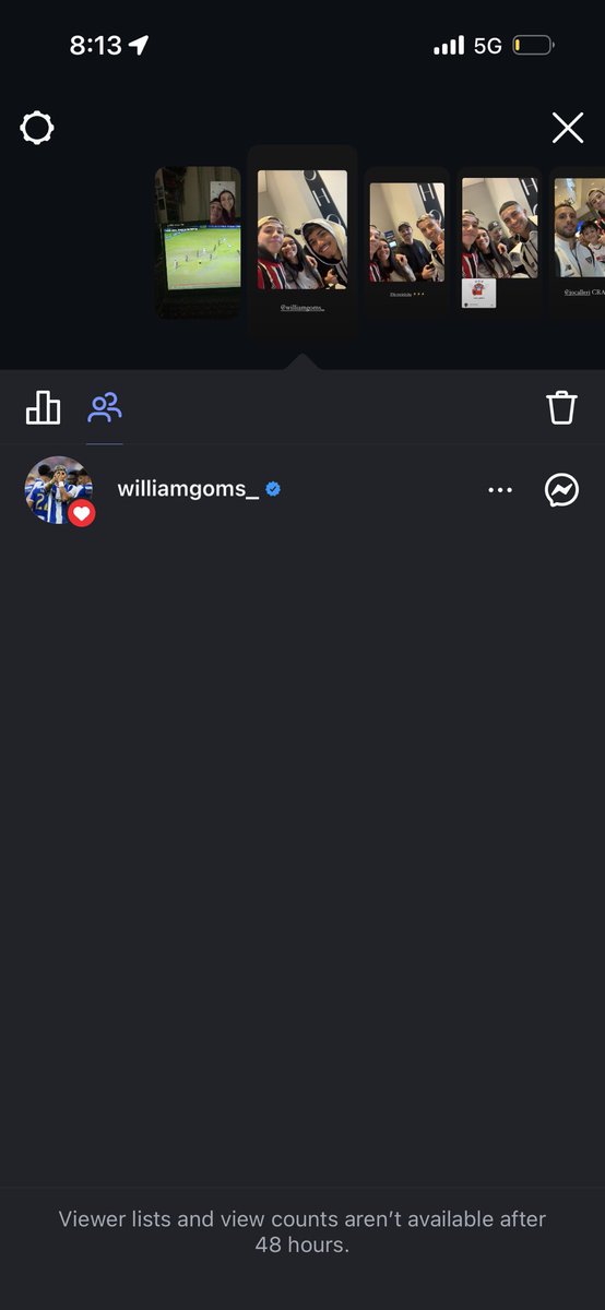 quando eu fui tirar foto com os jogadores no hotel, eu fui o único a tirar com o William Gomes, e ele curtiu meus stories, hoje tá voando, daora demais!!