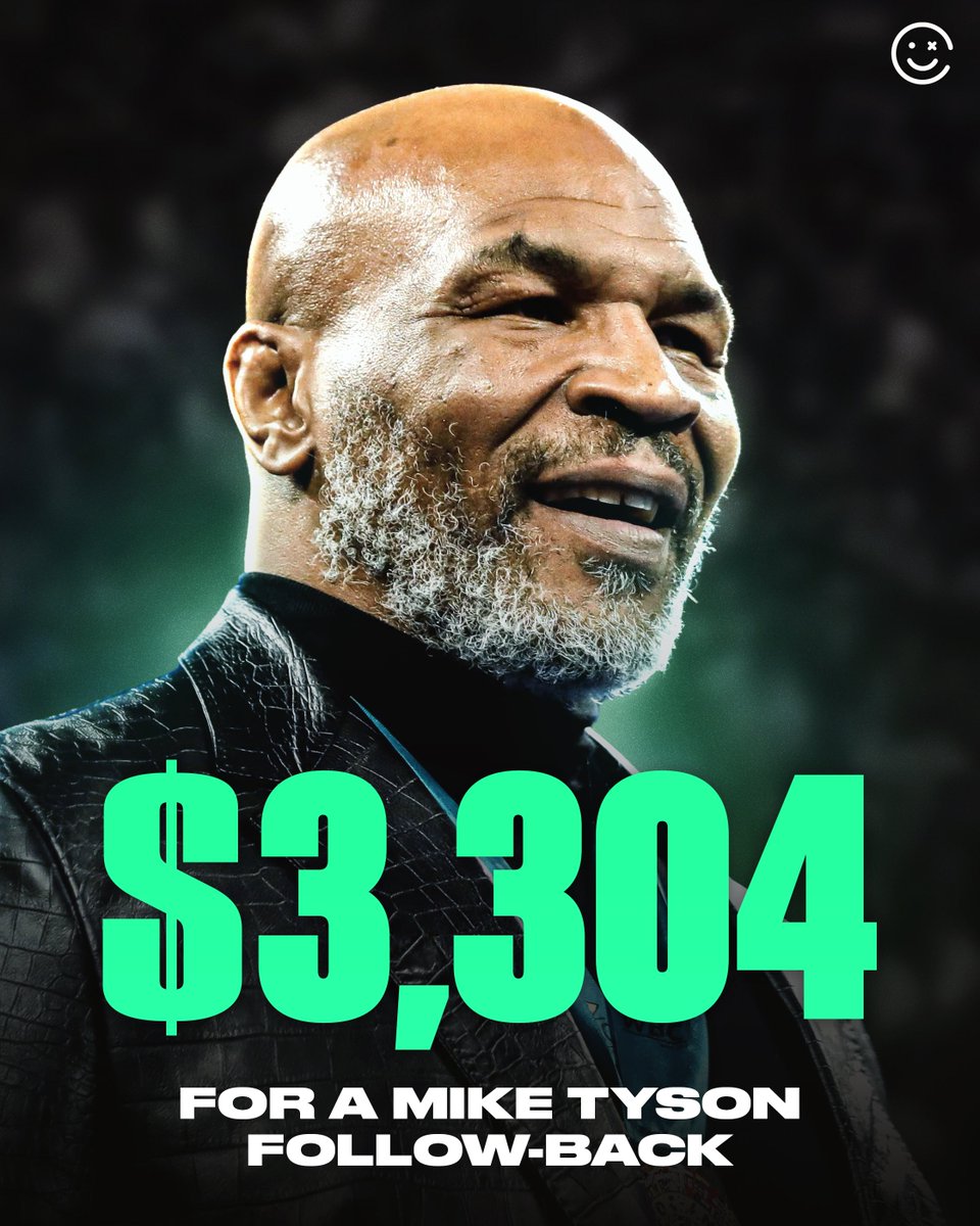HappyPunch's tweet image. A Mike Tyson Instagram follow sold for $3,304 at an auction yesterday 🫠

(via @GoldinCo)