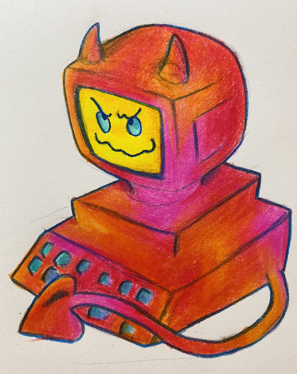 duckcity_999's tweet image. Edgar doodle with crayons