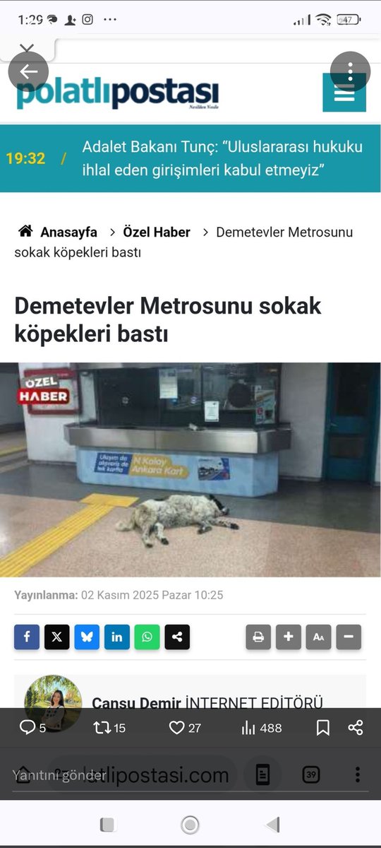 Acı çektirilerek katledildi, hoşunuza gitti mi <a href="/polatlipostasi/">Polatlı Postası</a> ? Cansu isimli şahıs nasılsın bugün keyfin yerinde mi ? İstediğin gibi öldü mü daha mı acılı olsun istedin? 

Basın ilkelerini hiç duydunuz mu? Haber ne için yapılır chatgty'de mi soramadınız ? Bir köpeği