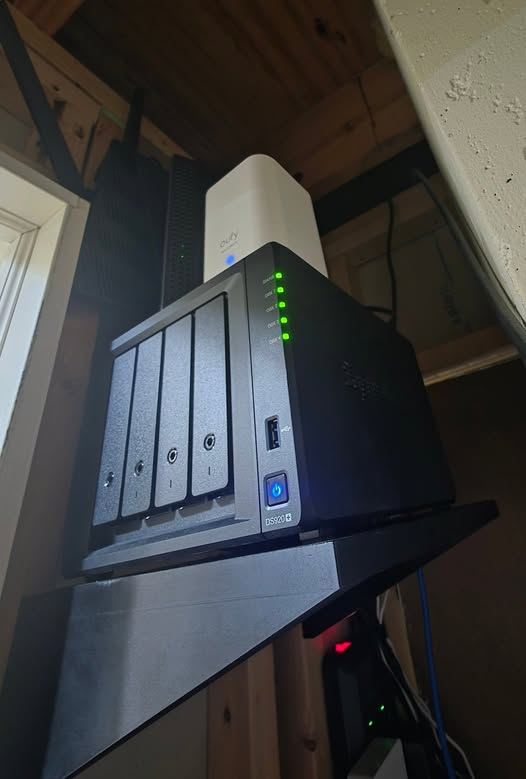 What can you do for ~$3 in filament? Custom print a shelf to hold your NAS, Router, and Doorbell Base Station.

I was able to clean up all of our wireless networking space such that it is a much cleaner installation and in a better location for speed and space utilization.
