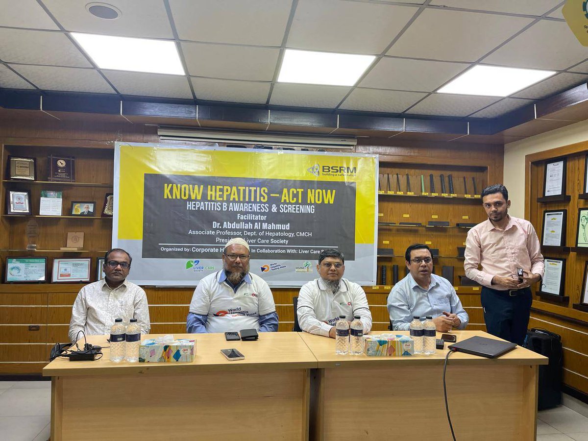 L_C_S_23's tweet photo. World Hepatitis Testing week 2026
Screening of Hepatitis B among the employes of largest steel producing factory, BSRM in Bangladesh https://t.co/qpWQXNBtfG