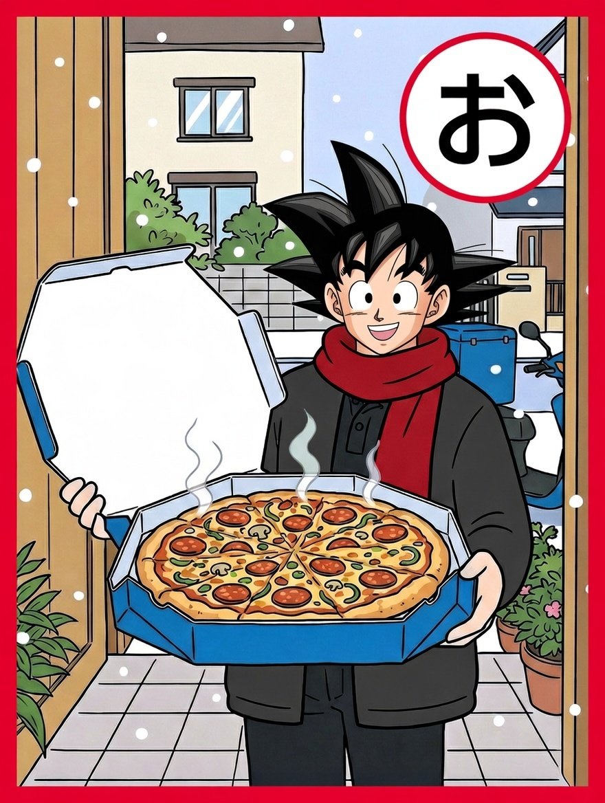 because_gently's tweet photo. @dominos_JP 「オッス！オラ悟空だ」 https://t.co/LGIe7Lkjc2