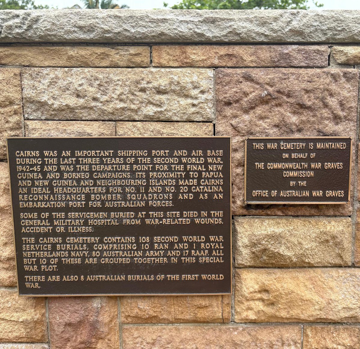 Visiting inlaws in Australia so can't miss the opportunity to visit some <a href="/CWGC/">Commonwealth War Graves</a> sites maintained by The Office of Australian War Graves. Here at Cairns War Cemetary in Far North Queensland.