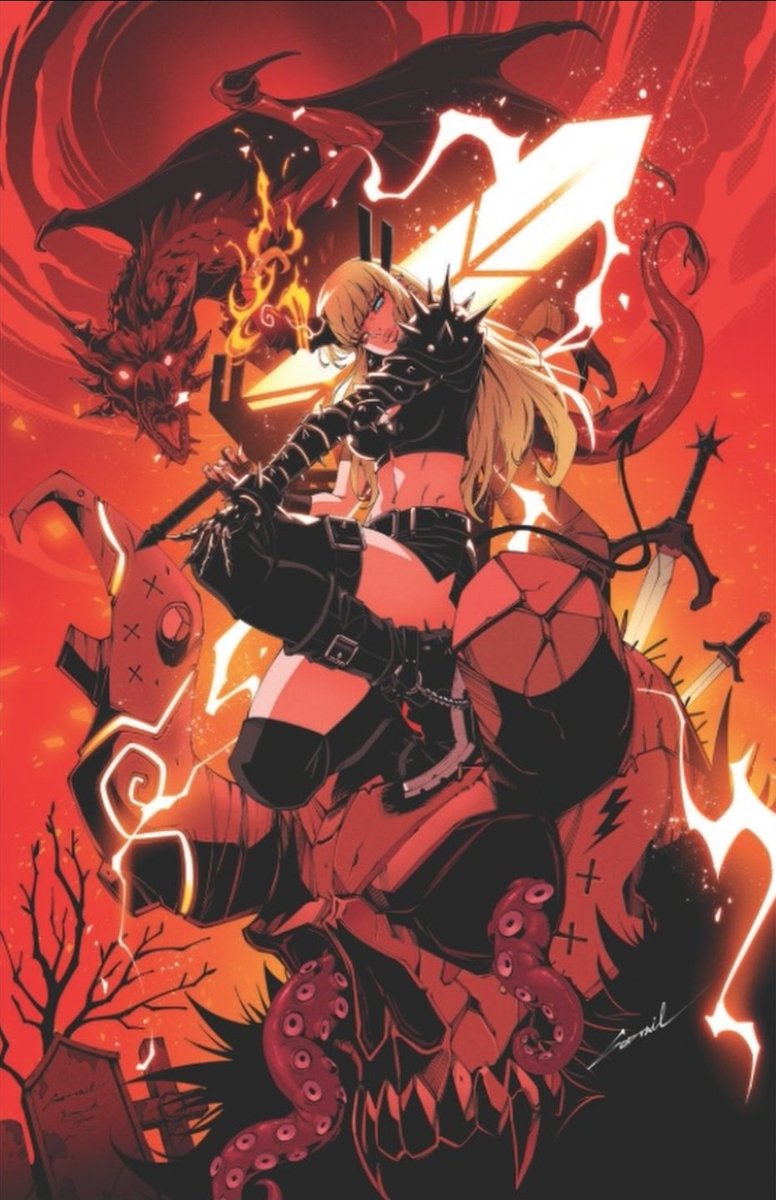 Good morning Shxitter 
Monday.
1 of 3 retailer exclusive variants for Magik &amp; Colossus #1 by Godtail
Via 616  comics #xmen #XSpoilers