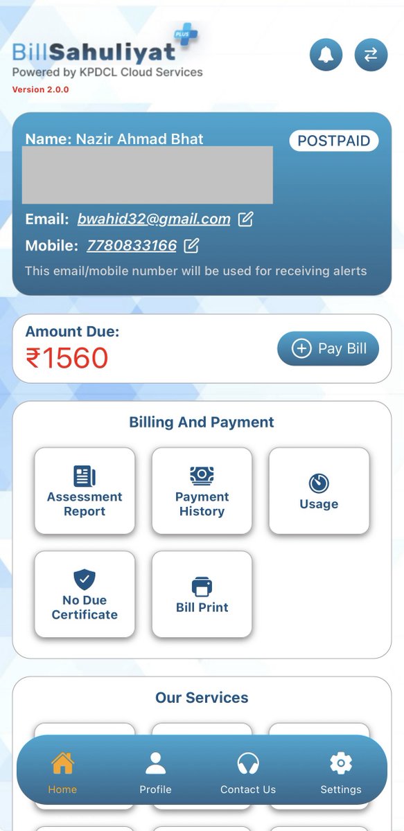 Reality check: Despite claims of NO power tariff increase in J&amp;K, our monthly bill increased from ₹1300 to ₹1560, 20% hike. Is this the 'New Year gift' <a href="/JKNC_/">JKNC</a> is talking about? Ground reality tells a different story. <a href="/OmarAbdullah/">Omar Abdullah</a> <a href="/jkpdp/">J&K PDP</a> <a href="/ImranNDar/">Imran Nabi Dar</a>  <a href="/JKPDD/">JKPDD</a>