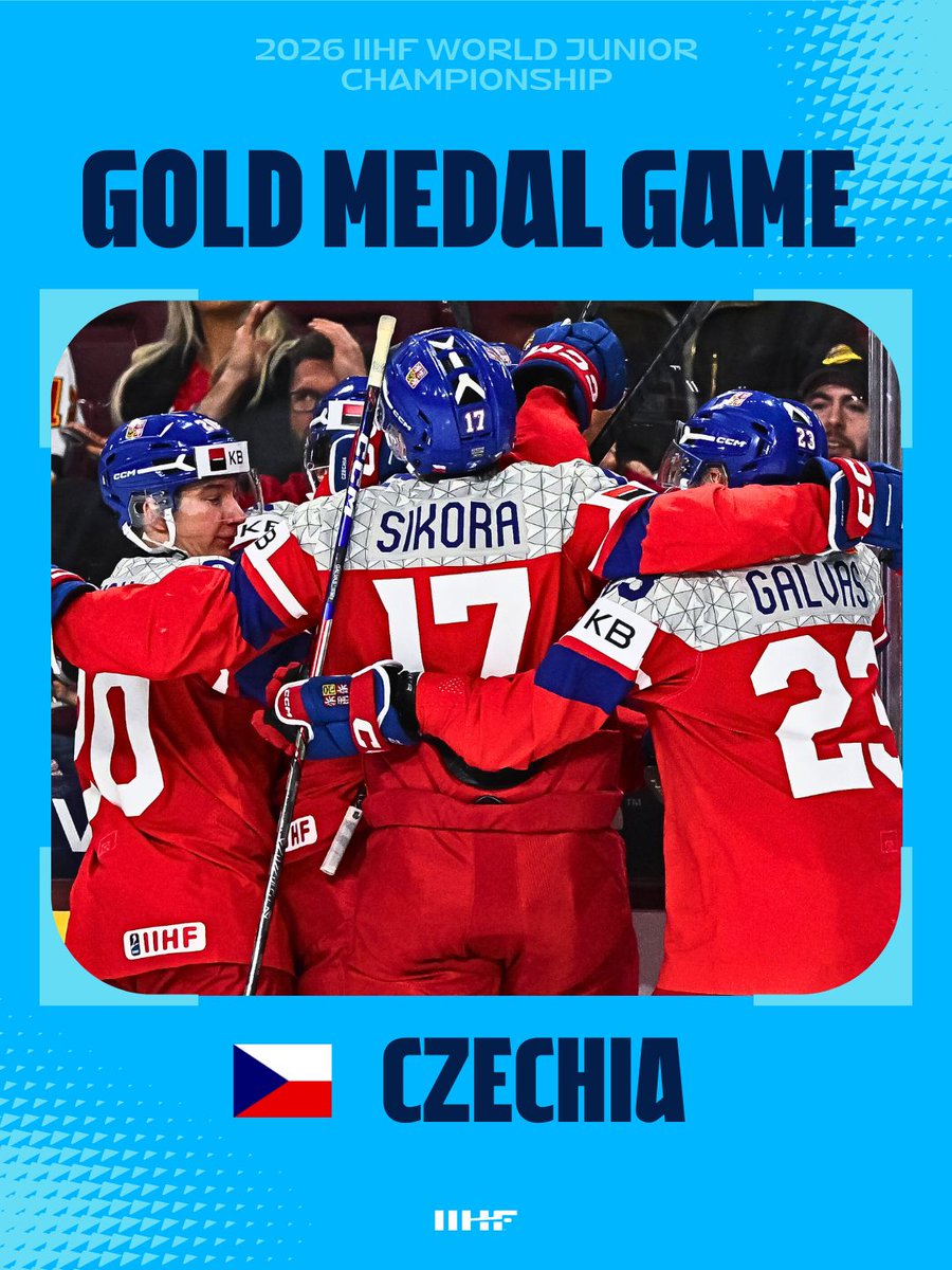 CZECHIA IS GOING FOR GOLD 😤 <a href="/czehockey/">Český hokej</a> #WorldJuniors #IIHF