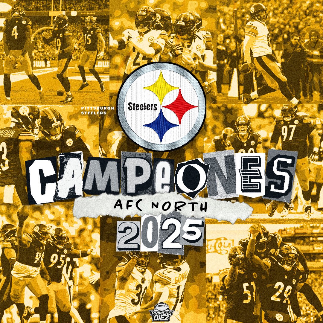 Primeroydiez's tweet image. ¡LOS STEELERS GANAN LA AFC NORTH Y ESTÁN EN PLAYOFFS!