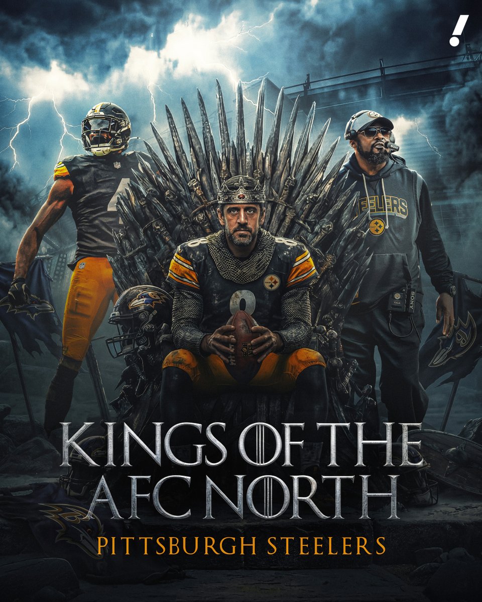THE STEELERS ARE KINGS OF THE AFC NORTH 👑 

Pittsburgh beats Baltimore to win the division and clinch the final playoff spot 😤