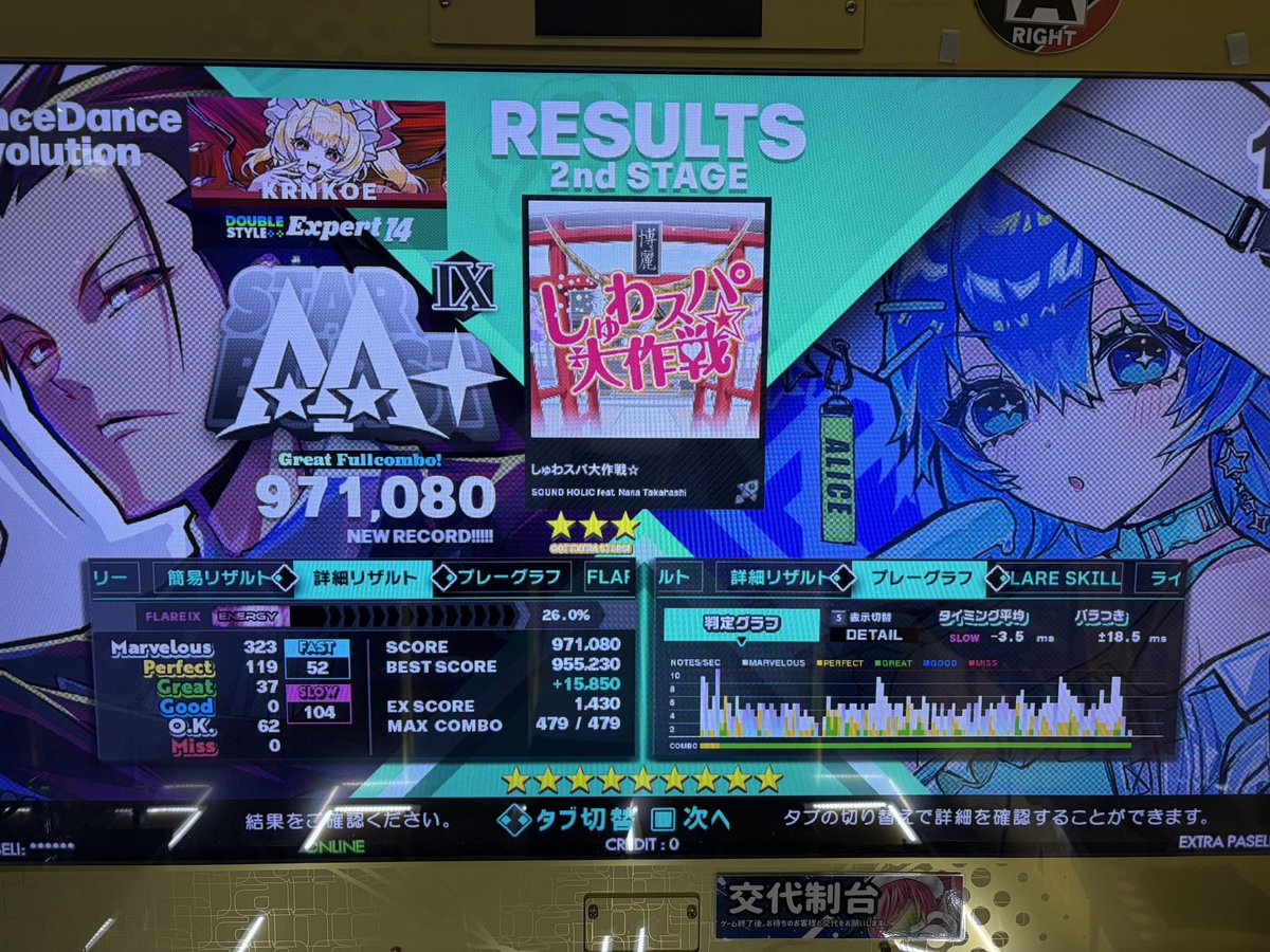 DP14のフレアⅨ増やし順調ー！！ って思ってたらIFCのラス滝踏み間違え