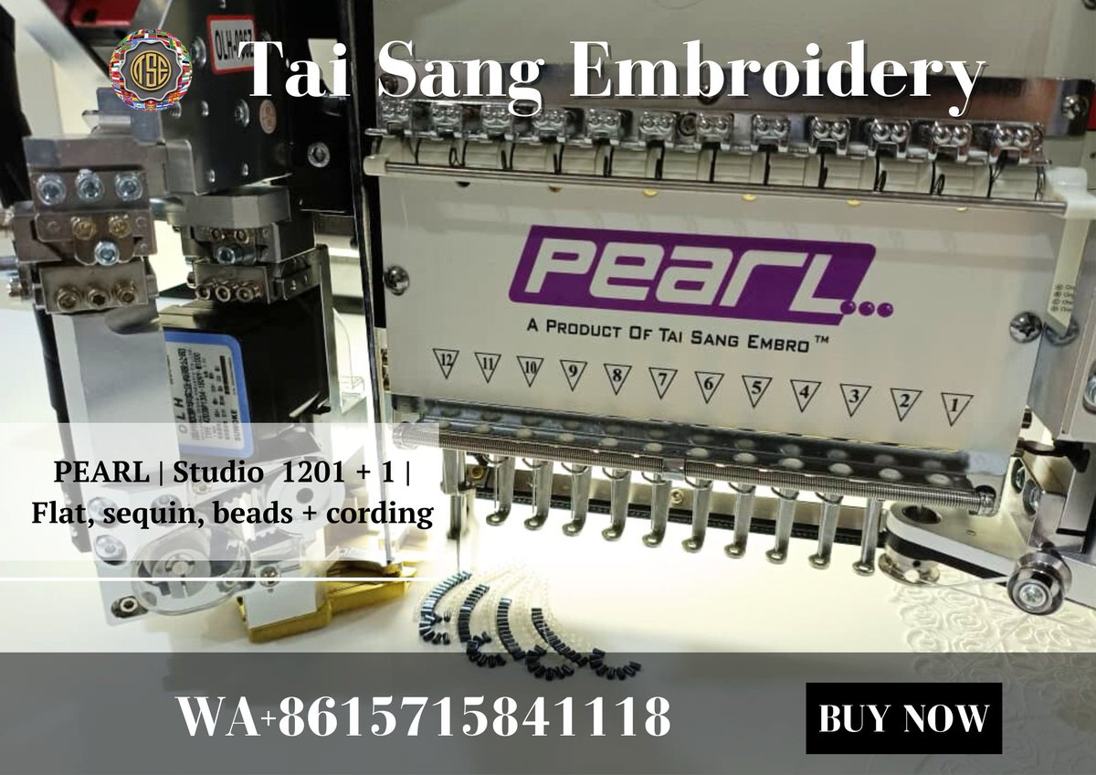 TaisangMKT's tweet photo. ✨ PEARL | Studio 1201 + 1 ✨
One machine, multiple possibilities.
Create flat embroidery and enhance designs with sequins, beads, and cording—crafted with precision and style.
https://t.co/1i8NLCKh82
#PEARLStudio #1201Plus1 #FlatEmbroidery #SequinEmbroidery #BeadsAndCording https://t.co/ZuSn1yh97B