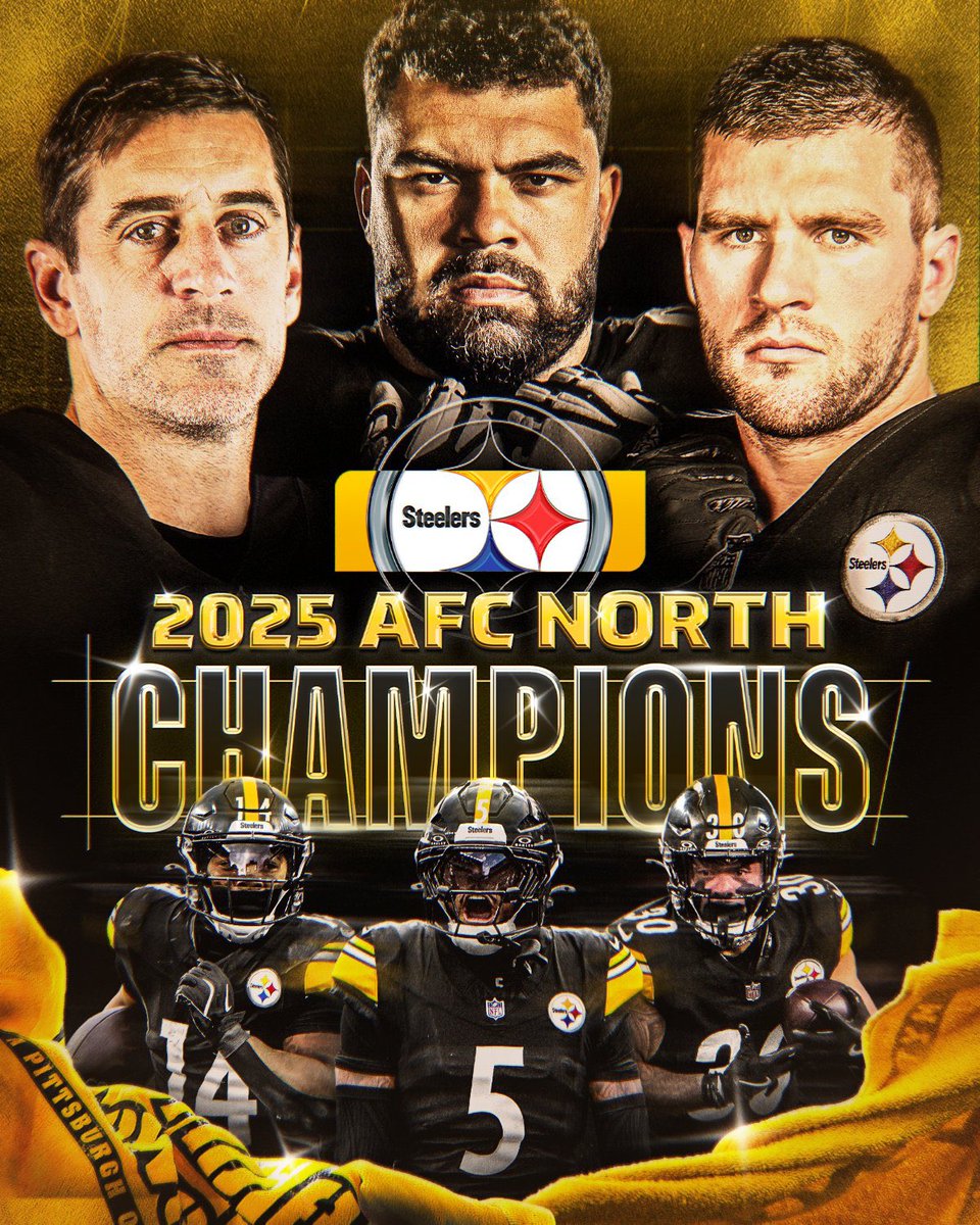 SteelersIreland's tweet image. HOW ARE WE MEANT TO GO TO BED?!

AFC NORTH CHAMPS.